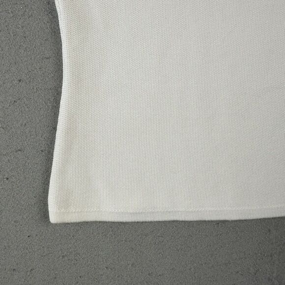 Worldly Things‎ Styltricot Knit Top Women’s 6 White Short Sleeve Scoop Neck - Picture 8 of 16